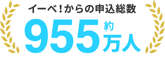 イーべ！からの申込総数 約820万人