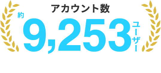 アカウント数 約9,253ユーザー