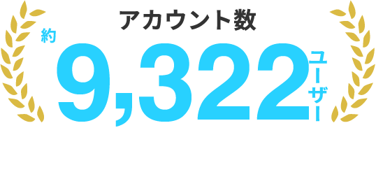 アカウント数 約9,322ユーザー